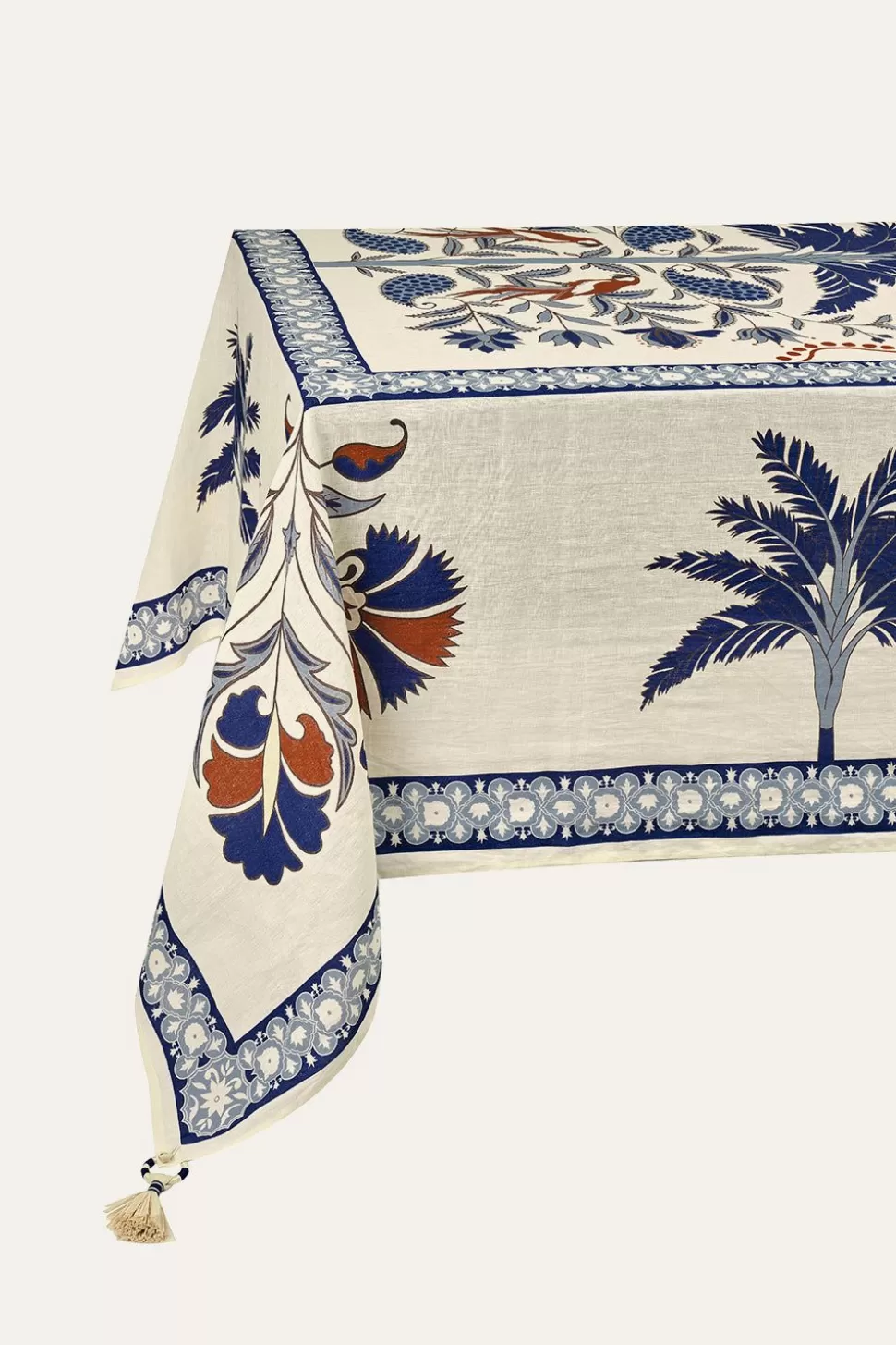 Johanna Ortiz Trending Now | Suzani Amazonico Rectangular Tablecloth In Blue