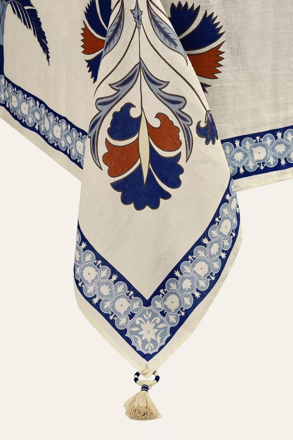 Johanna Ortiz Trending Now | Suzani Amazonico Rectangular Tablecloth In Blue